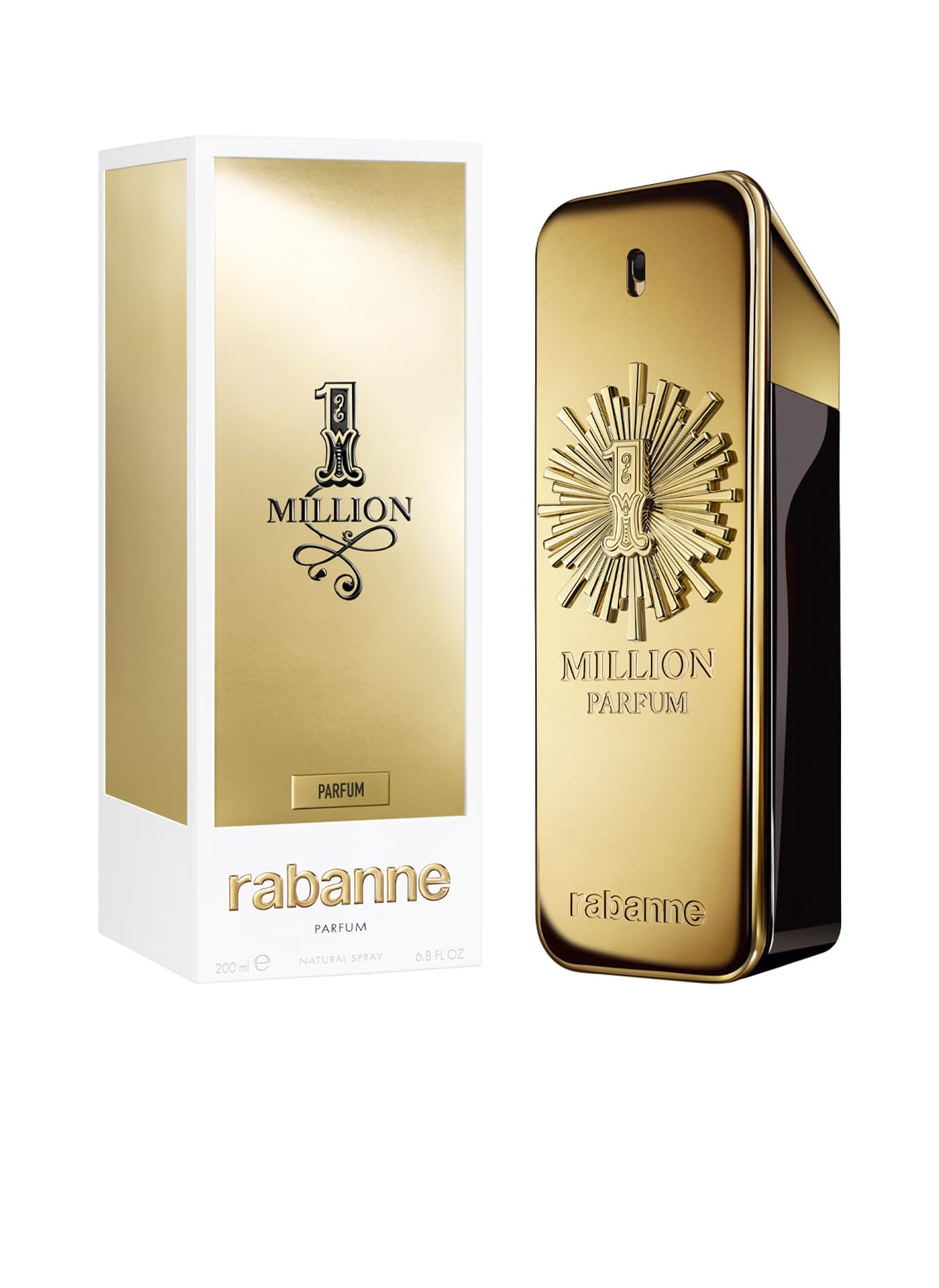 Paco Rabanne Unisex Men Vaporizador , 1 MILLION M NNER PARFUM EAU DE PARFUM 200ML VAPORIZER, Negro, Einheitsgröße EU