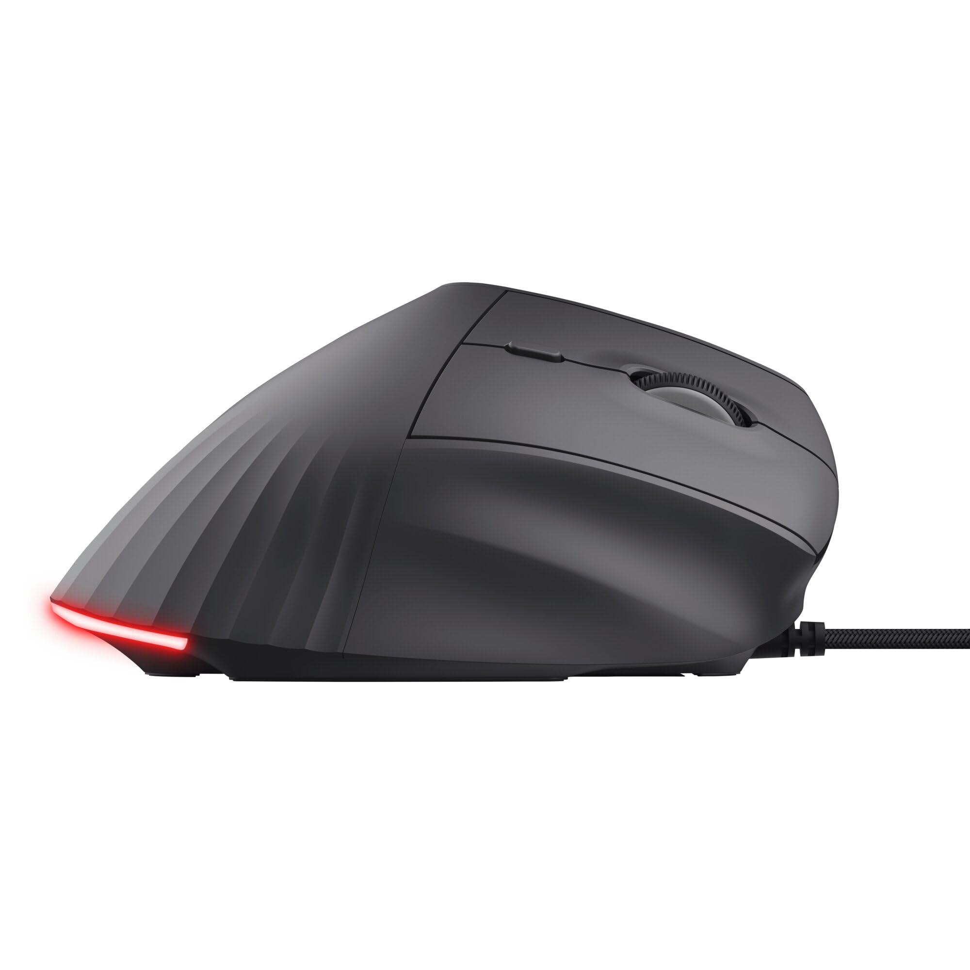 GXTrust 145 Rexxa Mouse Verticale Ergonomico con Illuminazione RGB 12800 DPI, Mouse da Gaming con Filo USB, 10 Pulsanti Programmabli, Software Avanzato, per PC, Laptop, Mac, Windows - Nero