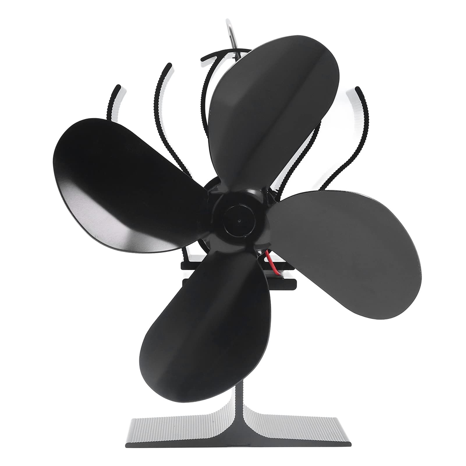 Zerodis Ventilatore per Stufa a Legna, Ventilatore Termoelettrico a 4 Pale 160-220 CFM Funzionamento Silenzioso Tecnologia Migliorata Ecologico Non Elettrico per Stufe a Legna Pellet e a