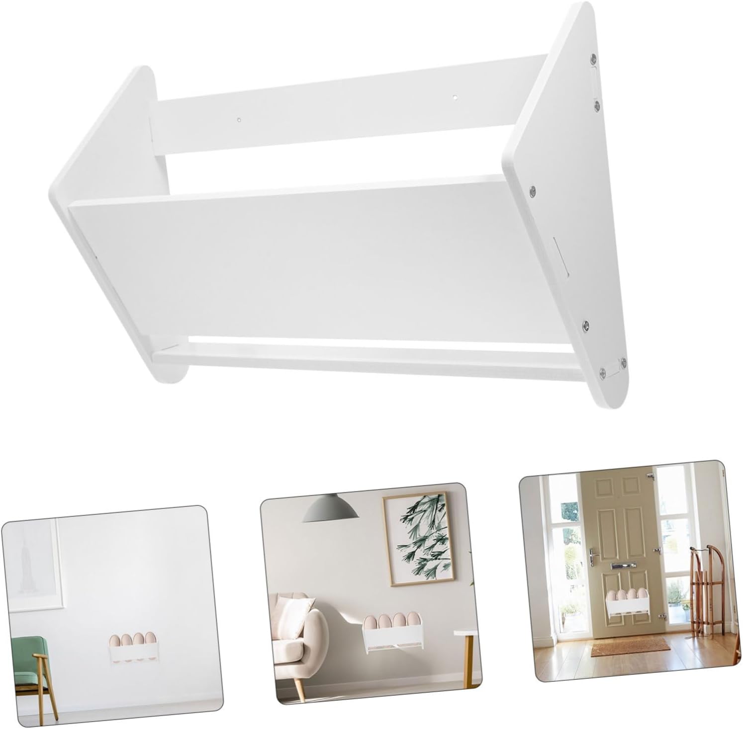 GLEAVI 2pcs Shoe Rack for Entryway and Bathroom Space-saving Back Door Organizer Easy Install Narrow Shoe Storage Shelf for Slippers and Items