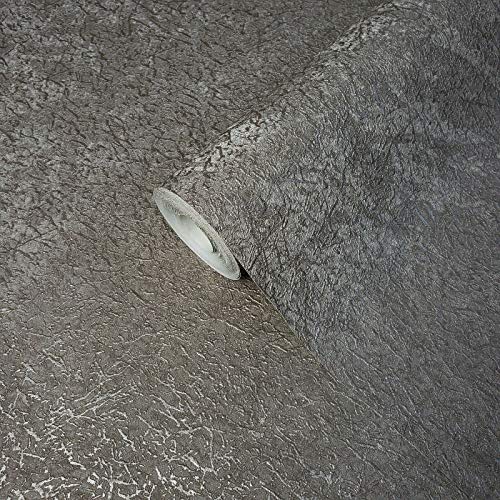 113 sq.ft Rolls Embossed Contemporary Slavyanski Wallpaper Plain Vinyl Non-Woven Brown Bronze Modern Textured Faux Plaster coverings roll wallcoverings