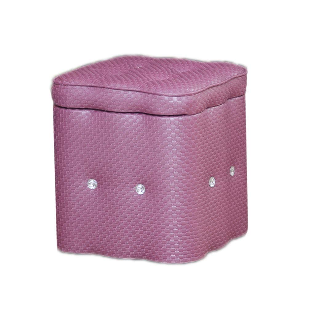 Pouf violet pour salon moderne tabouret coffre idéal petits espaces