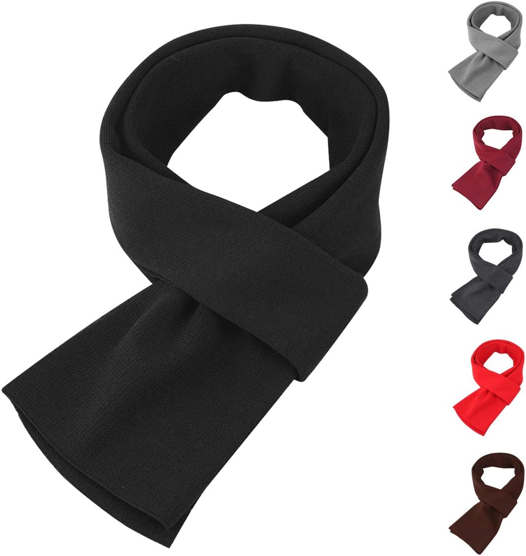 Men's Long Thick Soft Warm Knit Cotton Cashmere Feel Scarves for Winter Spring Unisex