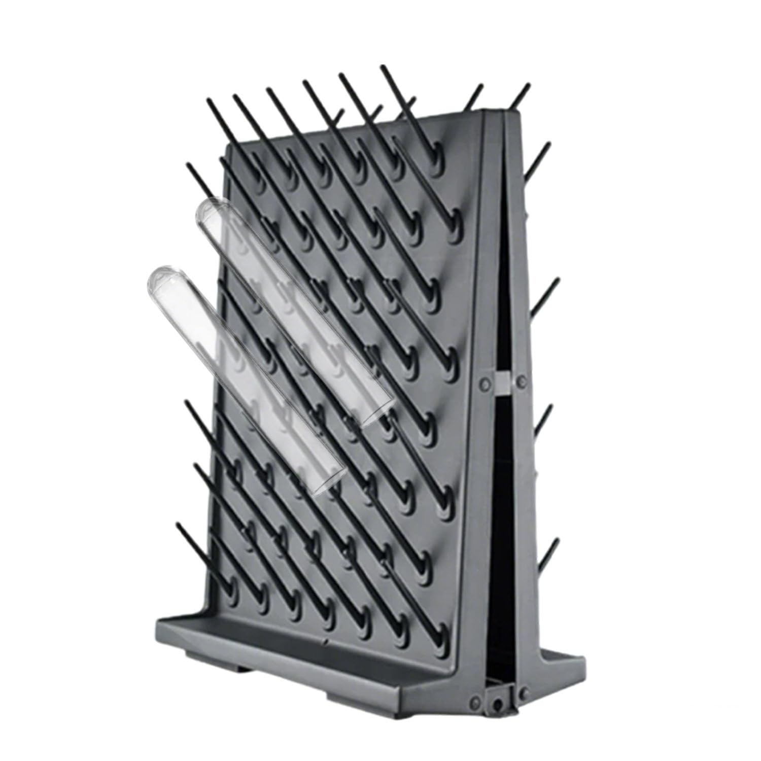 Escurridor de Material de Vidrio de Laboratorio con Clavijas Desmontables, diseño en ángulo de 45° para un Secado eficiente, para Vasos de precipitados, matraces y Cilindros.