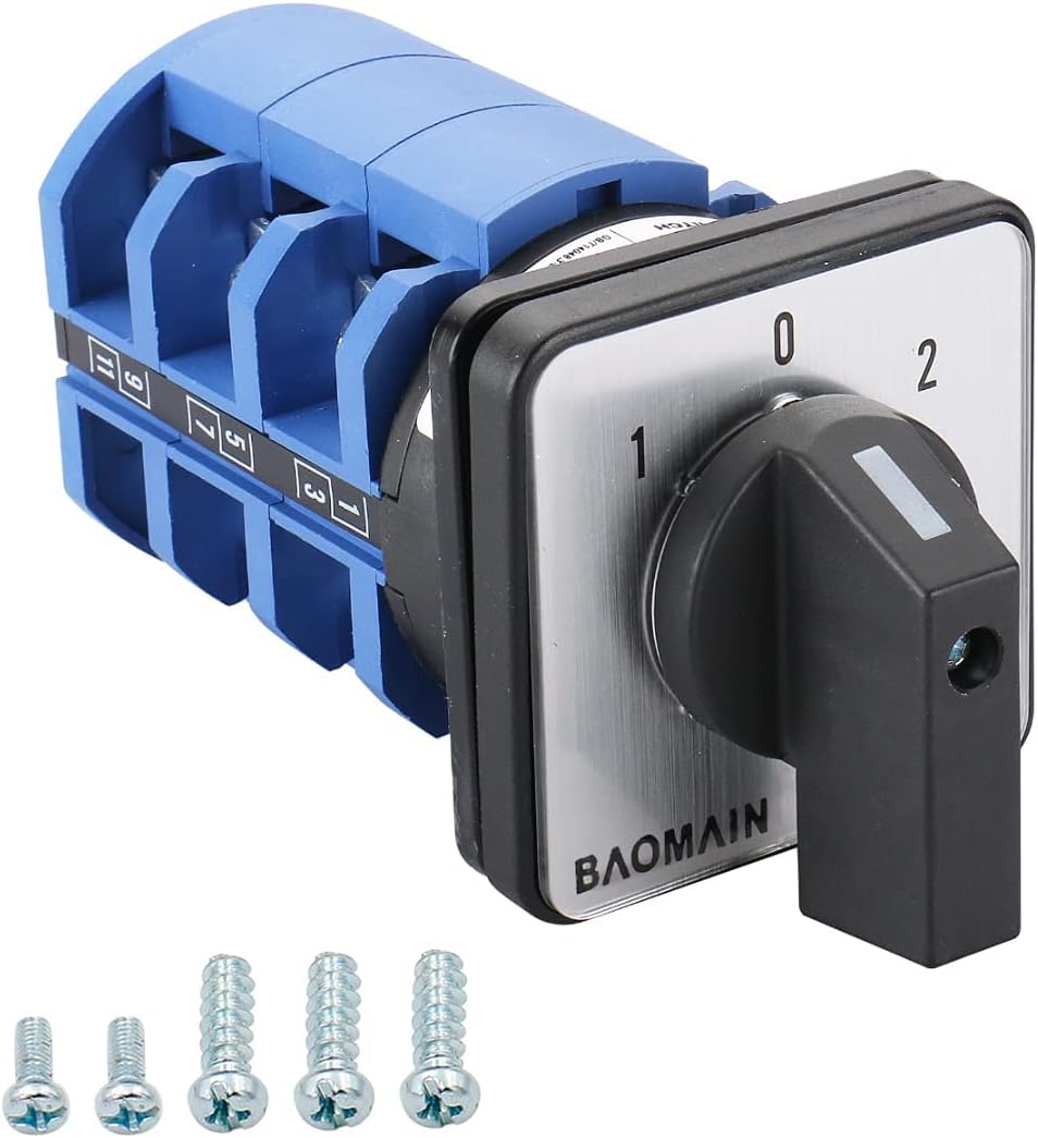 Universal Rotary Changeover Switch SZW26-63 660V 63A 3 Position 3 Phase