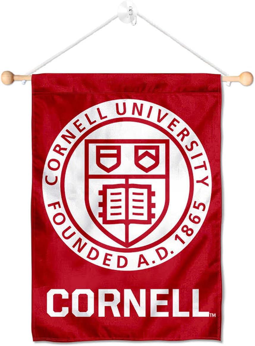 Cornell Big Red Window Wall Banner Hanging Flag with Suction Cup