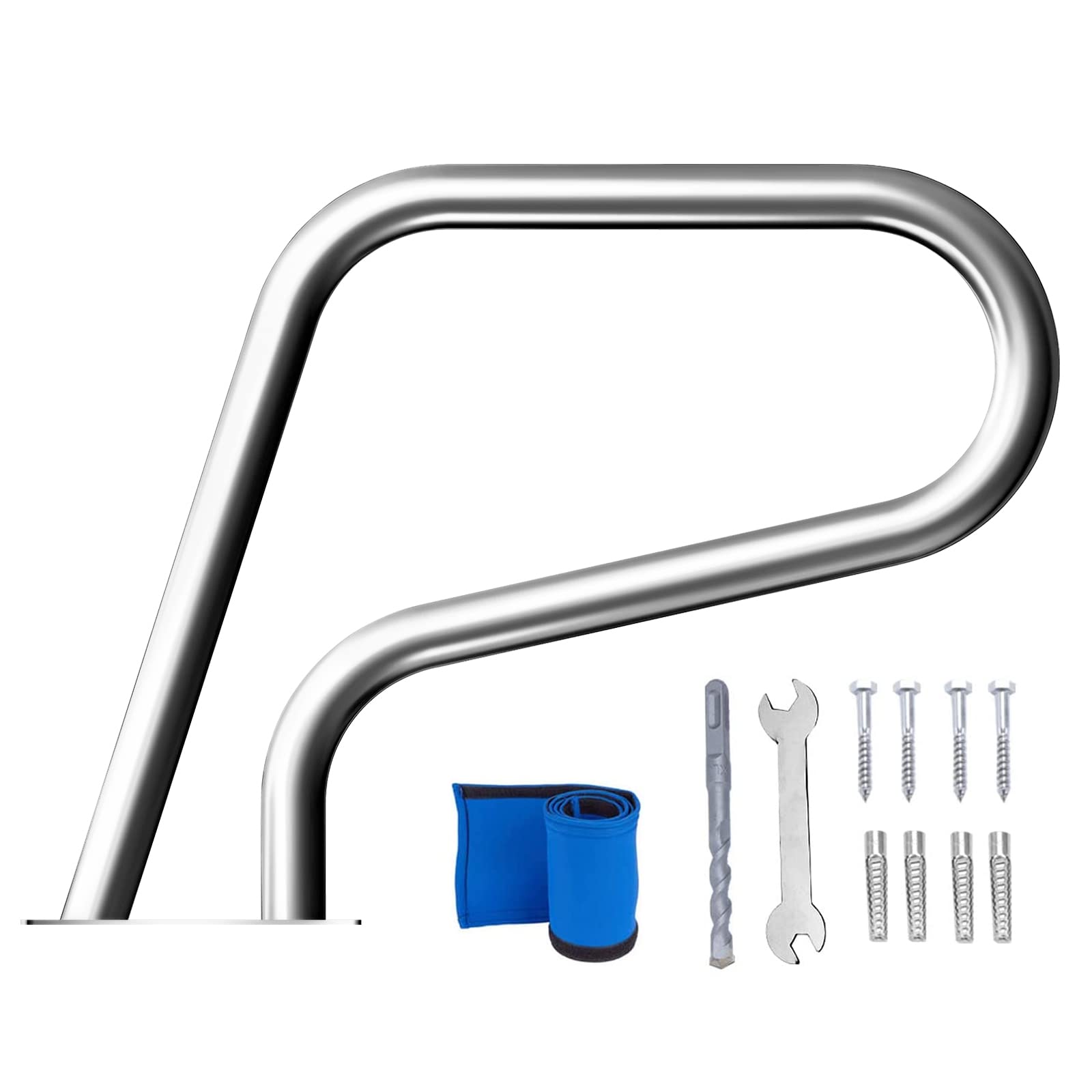 Photo 1 of ***STOCK PHOTO FOR REFERENCE ONLY***
Hasopy Pool Handrail, 30"x22" Swimming Pool Stair Rail, Stainless Steel Pool Hand Rail, Inground Pool Rails with Blue Grip Cover for Inground Pool