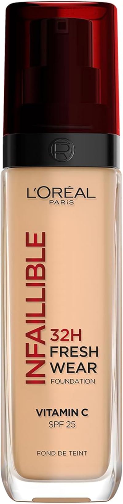 L'Oréal Paris Make-up, Wasserfest und langanhaltend, Flüssige Foundation mit LSF 25, Infaillible 32H Fresh Wear Make-up, 220 Neutral, 30 ml