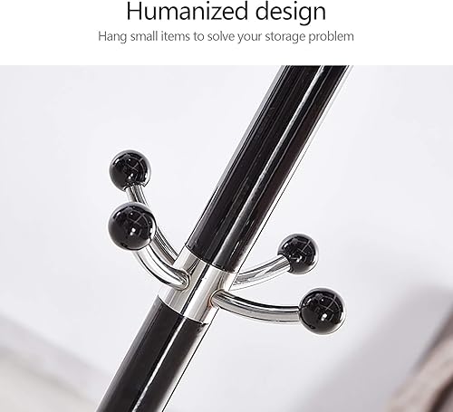 Miniatura 9 de Perchero de metal de 67 pulgadas, percheros con 16 ganchos, soporte para sombreros, soporte para árbol con base de mármol para colgar bufandas,