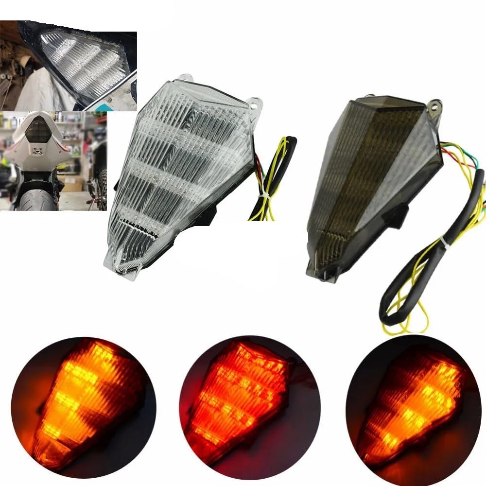 Moto Faros Freno Trasero​ Luz trasera LED integrada con intermitentes
