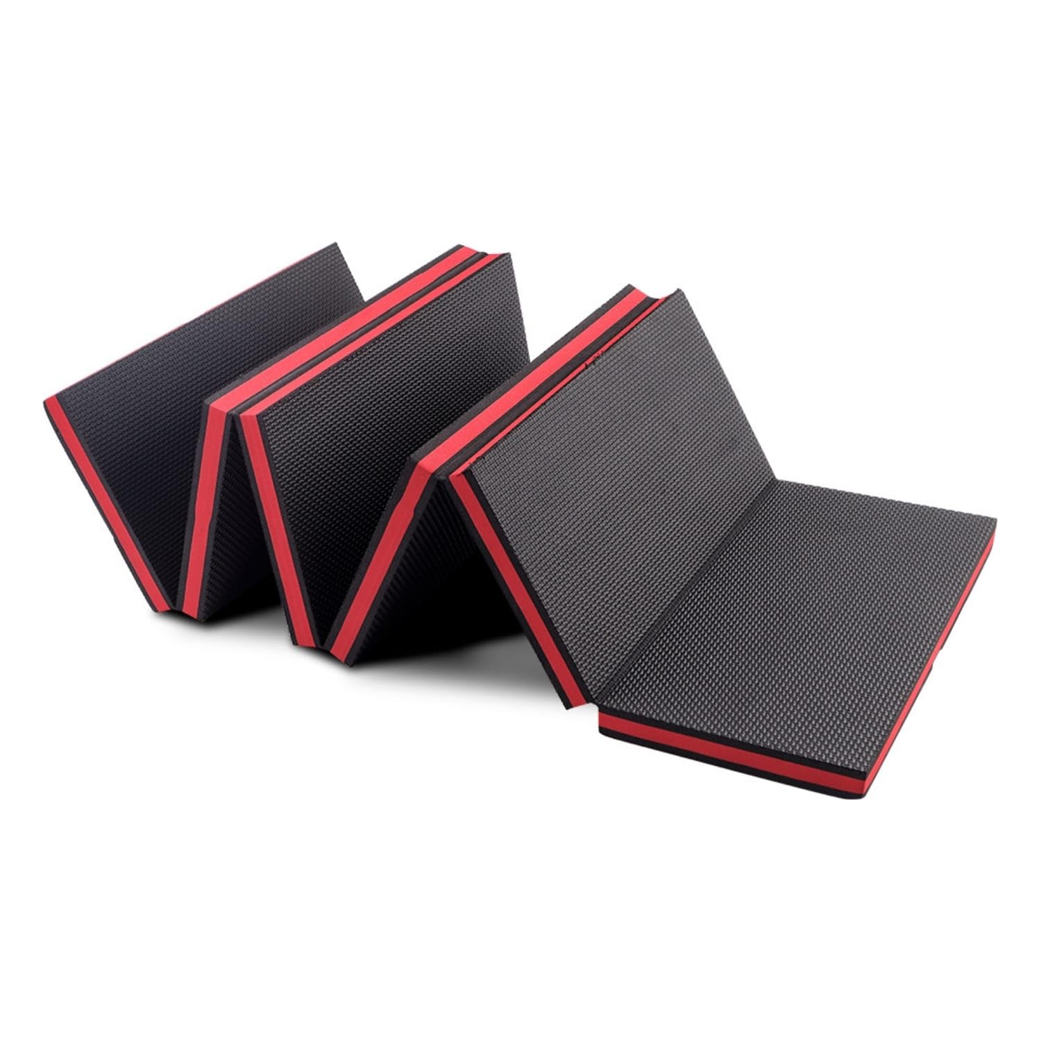 textured six-panel folding mat padded foldable eva mat compact | multi-purpose mat | long-lasting & lightweight | available in red | built to deliver lasting satisfaction.