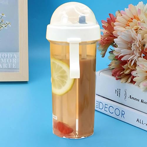 Botella de agua, 20.3 fl oz de gran capacidad, doble uso, botella de agua con pajilla, botella agitadora de doble cara para el hogar, al aire libre, Botella de agua, 20.3 fl oz de gran capacidad, doble uso, botella de agua con pajilla, botella agitadora de doble cara para el hogar, al aire libre,