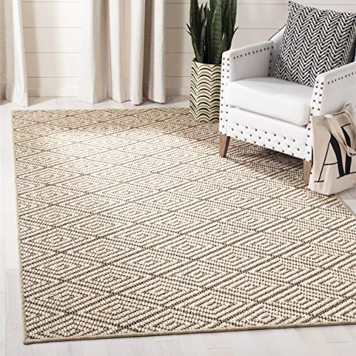 SAFAVIEH Palm Beach Collection Area Rug - 9' x 12', Beige & Brown, Sisal Design, Non-Shedding & Easy Care, Ideal for High Traffic Areas in Living Room, Bedroom (PAB360B)