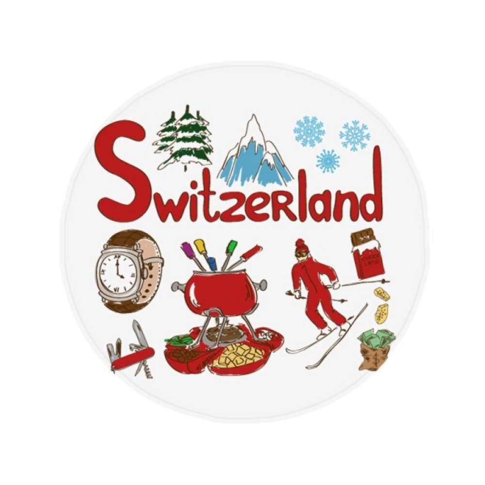 Tapis rond symbole Suisse multicolore : le cadeau idéal pour la maison