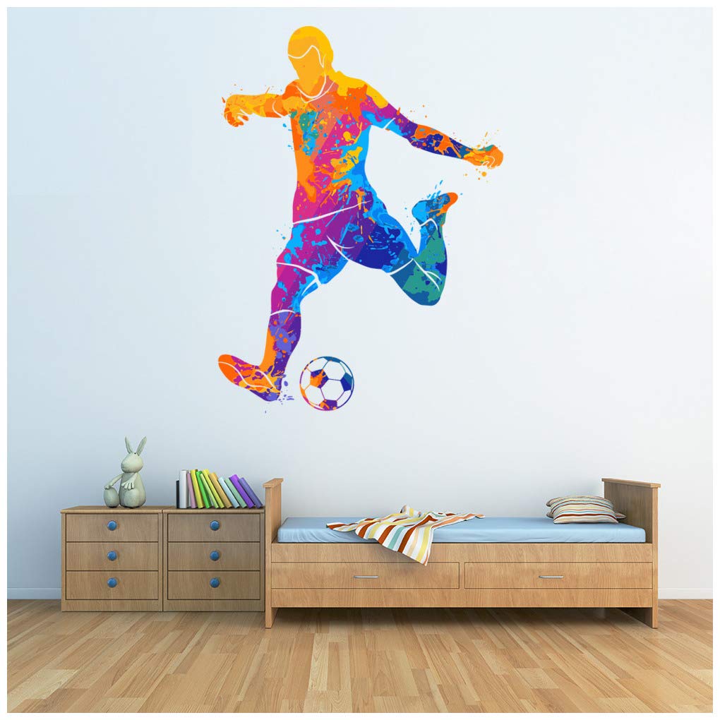 azutura Football Kick Abstract Art Wall Sticker available in 8 Sizes Digital