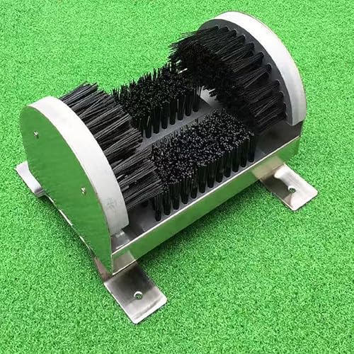 Heavy Duty Boot Scraper with Sturdy Metal Frame Removes Mud Snow Dust from Shoes. Cepillos de nylon de tres sevillanos limpios Soles Efectualmente. Base estable de no deslizante para uso de garaje al