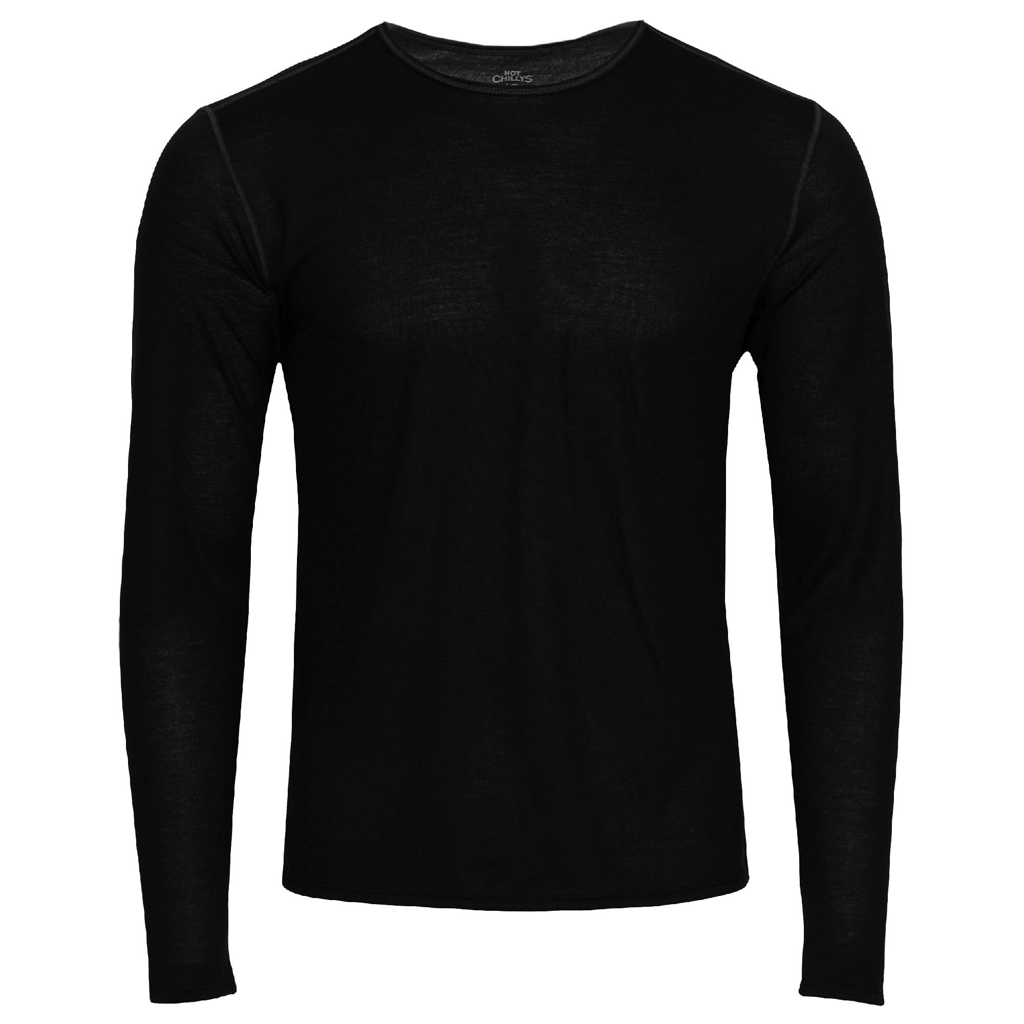 Men's Pepper Skins Black Crewneck Midweight Relaxed Fit Base Layer