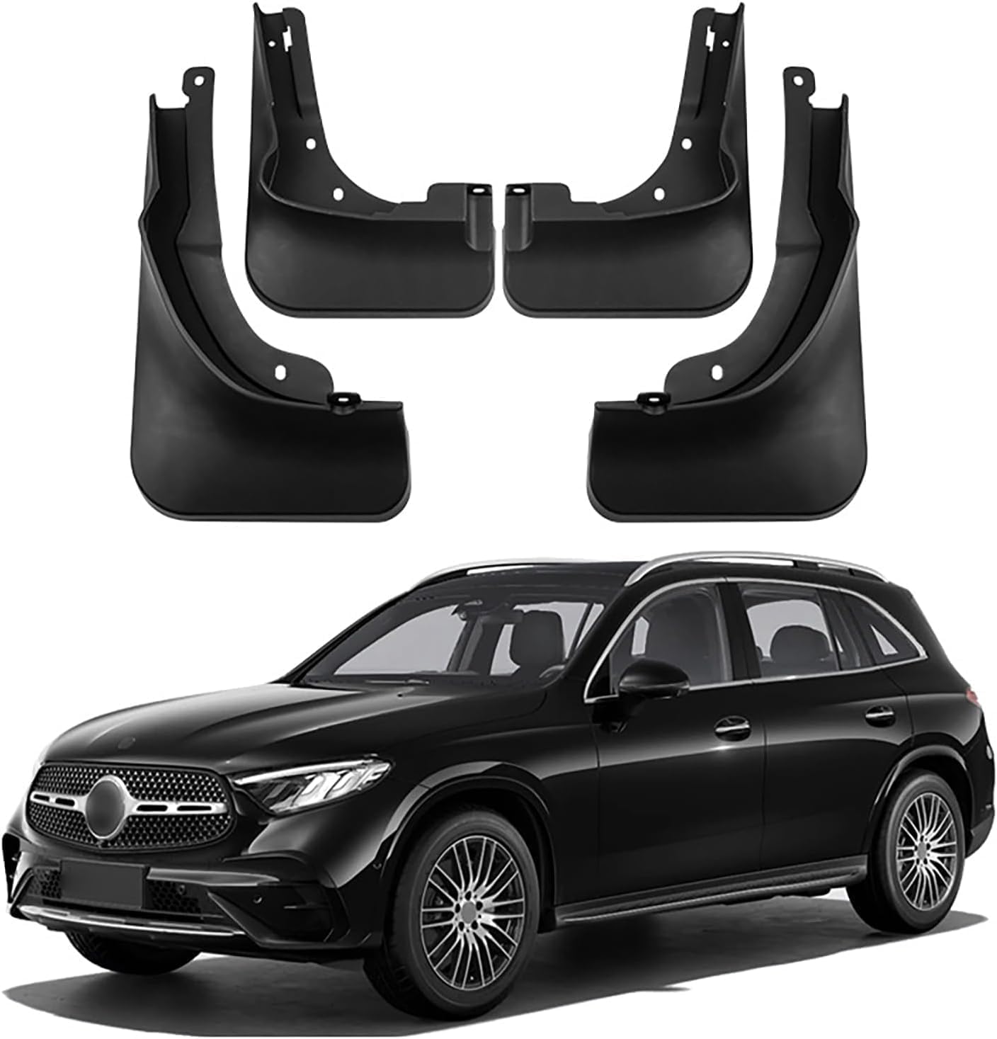 Liufangfc Normal 4Pcs Heavy Duty Rubber Mud Flaps For Benz Glc With Pedal 2023