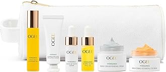 Ogee Discovery Set - Skincare Gift Set - Best-Sellers in Travel-Friendly Sizes - Includes Hyaluronic Acid Serum, Brightening Eye Balm & More