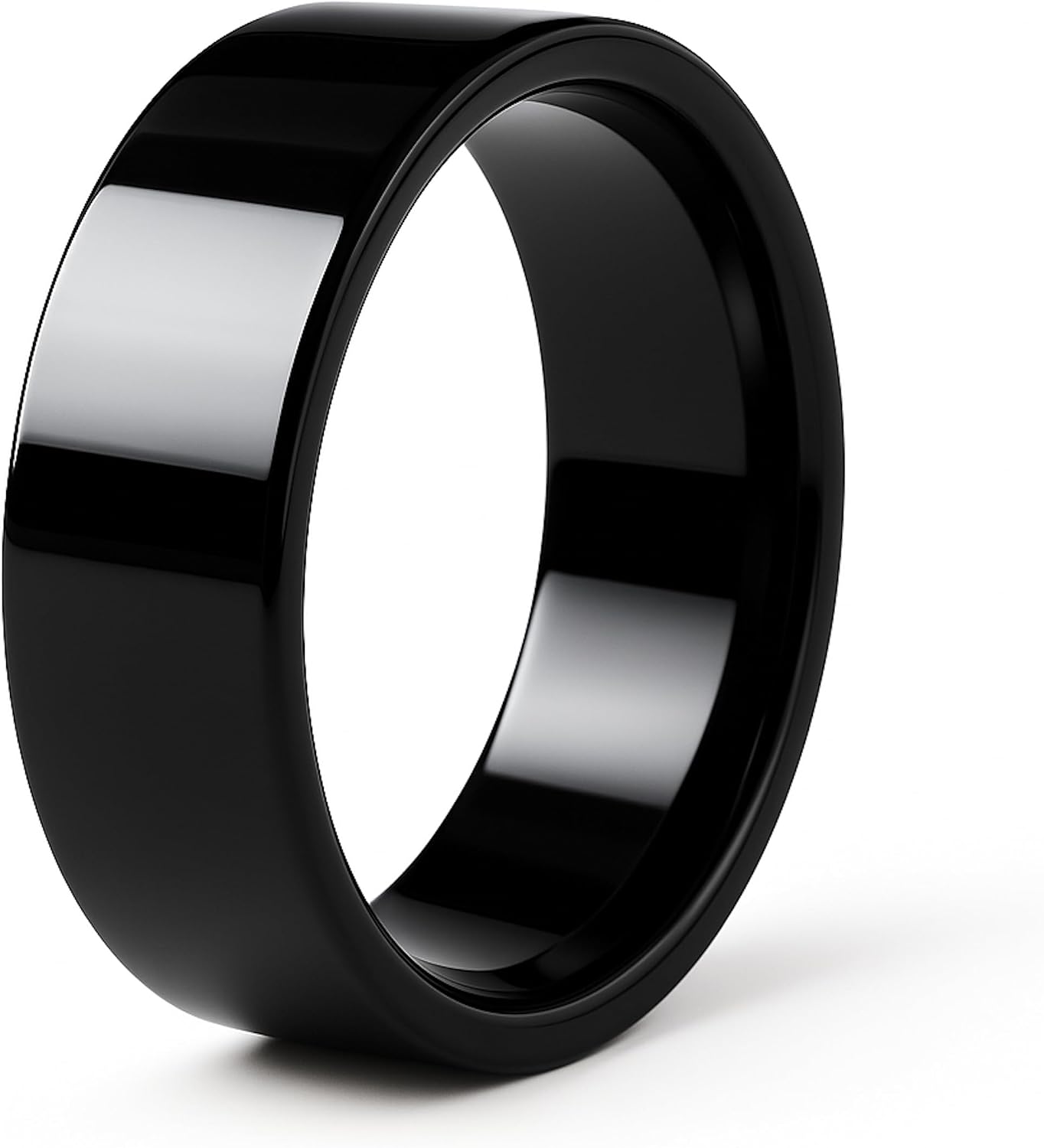 Asexual Pride Symbol Ring for Aroace identity-8MM Black Stainless Steel Ace Ring Polished Finish surface for Men & Women LGBTQ Gift Jewelry Comfort Fit Size 6-11