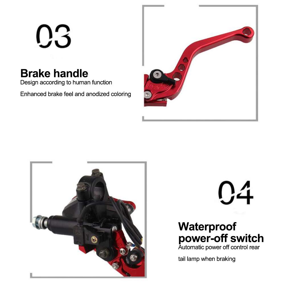 Frizione del freno, Leva Freno Idraulica, Leva Maniglia Regolabile Frizione Idraulica Pompa Freno Cilindro Principale Moto Da Corsa Mountain Bike Bicicletta MTB Universale