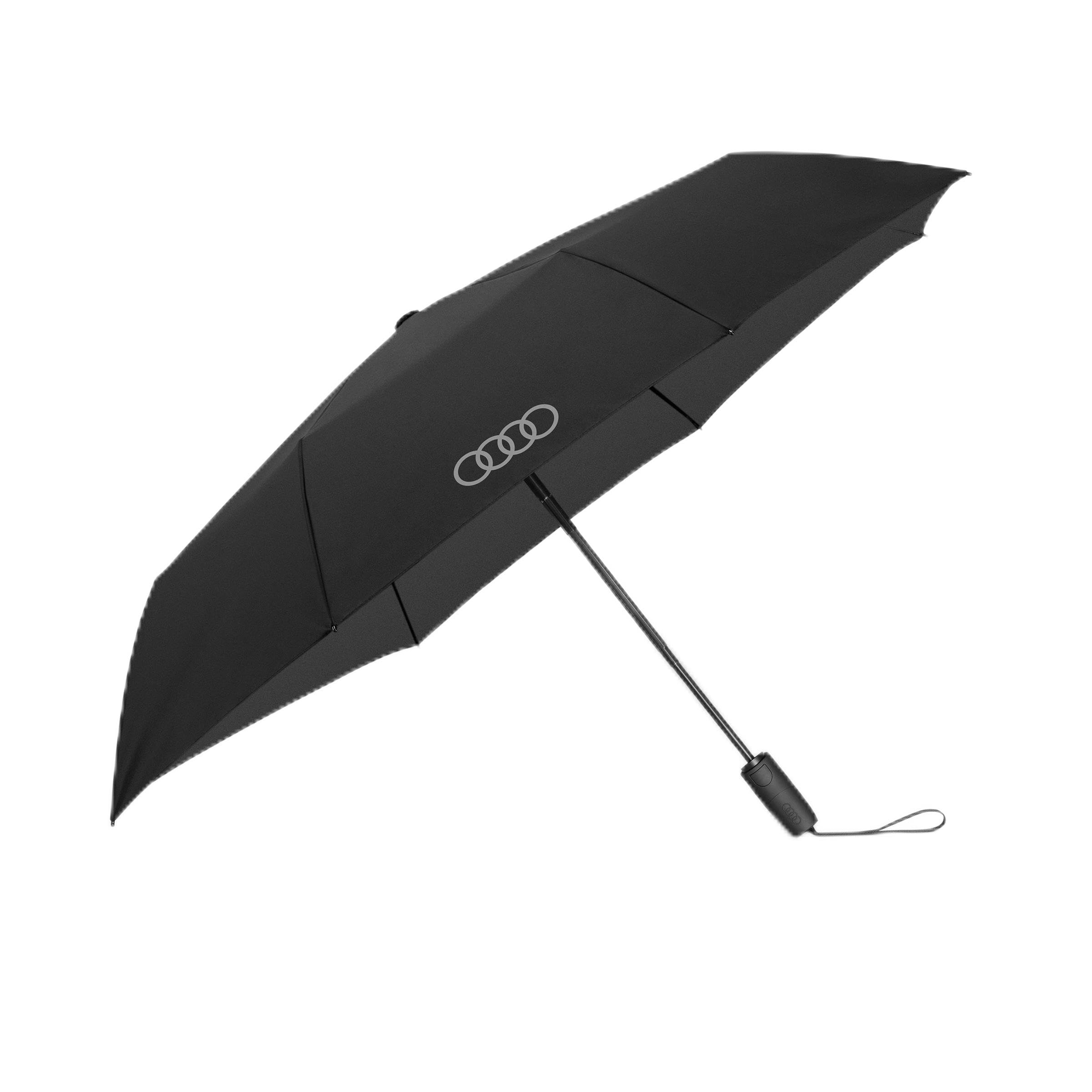 Audi 3122600200 Parapluie de poche automatique, noir, avec logo Audi