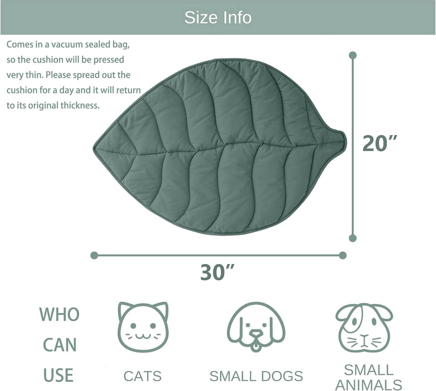 Letalong Leaf Shaped Cute Cat Bed - Image 2