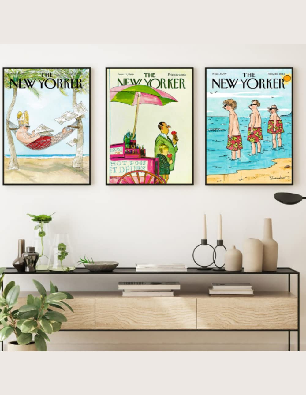 Set of 3 Prints, Gallery Wall Art Prints, New Yorker Magazine Print, 300 DPI HIGH QUALITY JPEG images for download, Gallery Wall, Wall Art Print: Set ... Gallery Wall Art Prints (Gallery Walls)