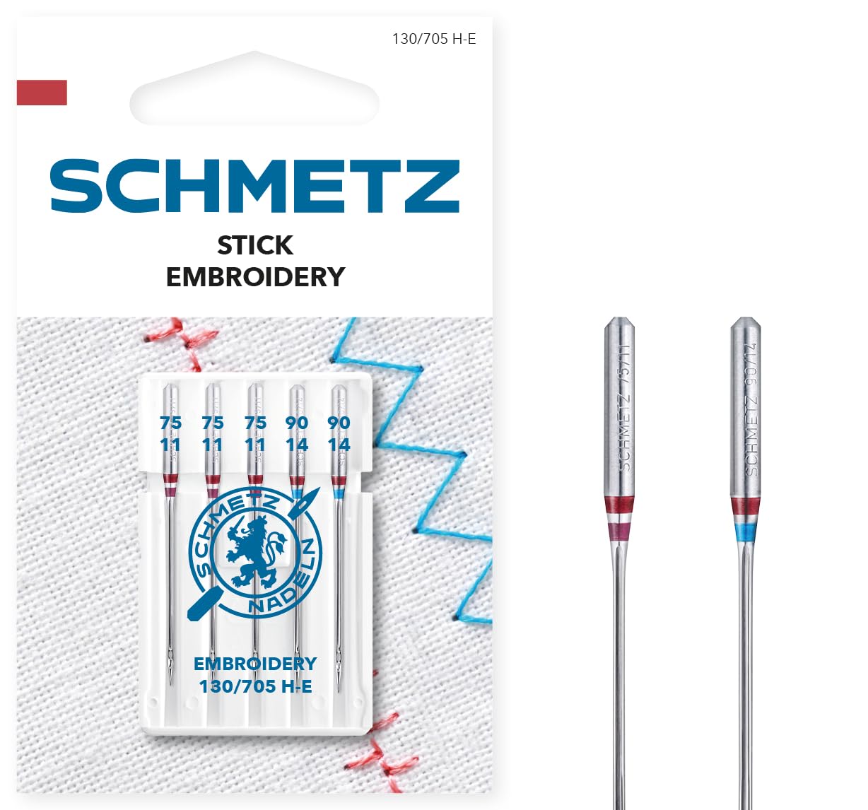 SCHMETZ | 1 Ago per macchina da cucire | Universale gemello | 130/705 H ZWI 4.0 | Spessore 4.0/80