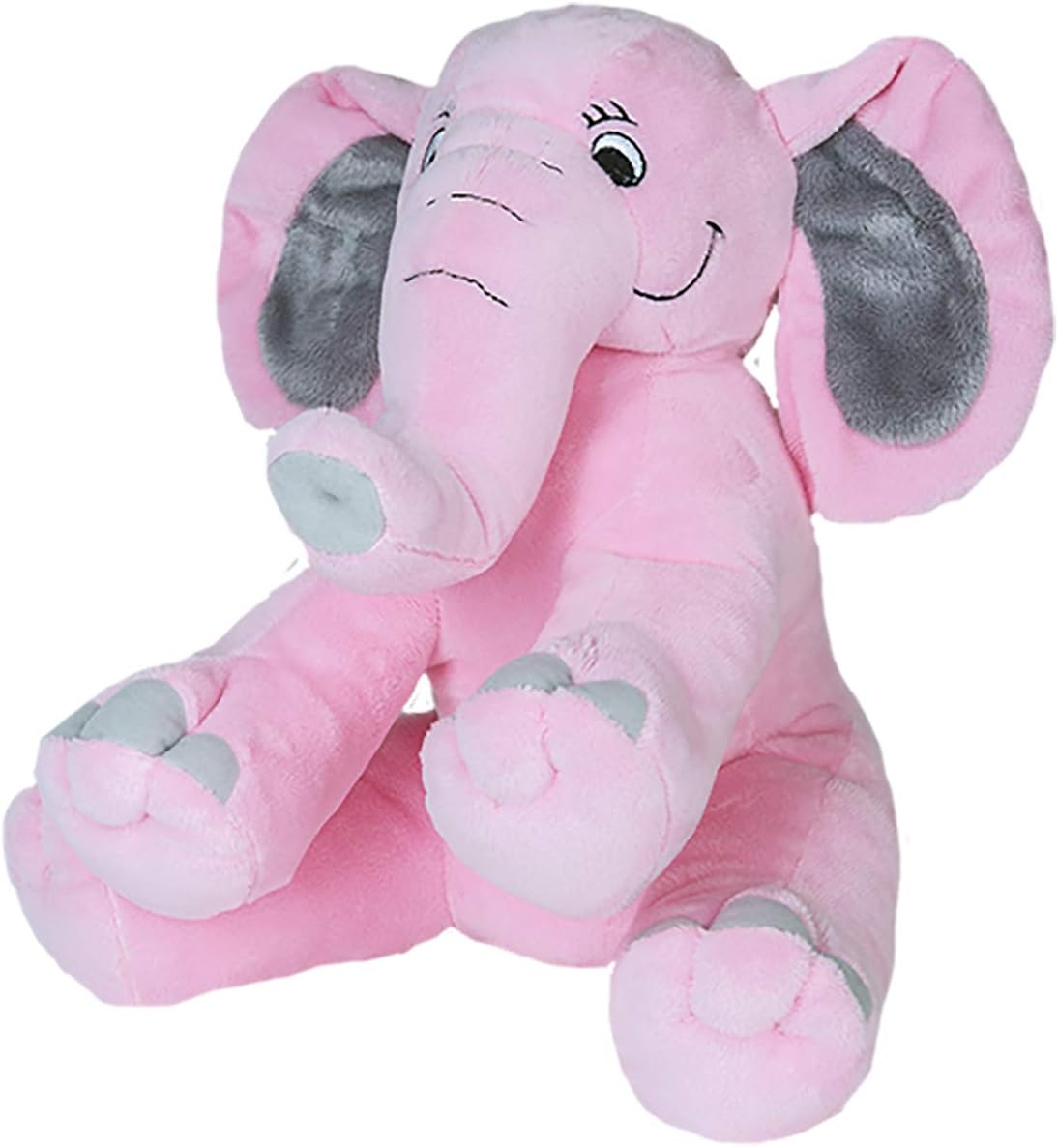 Make Your Own Stuffed Animal Pink Elephant Kit 16"- No Sew - Kit with Cute Backpack!