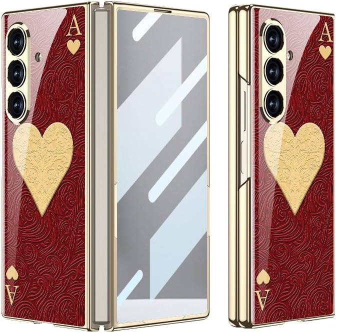 Toughened Glass Phone Case for Samsung Galaxy Z Fold 7, Color Painting Folding Cover for Z Fold7 Beautiful and Fashionable (4)