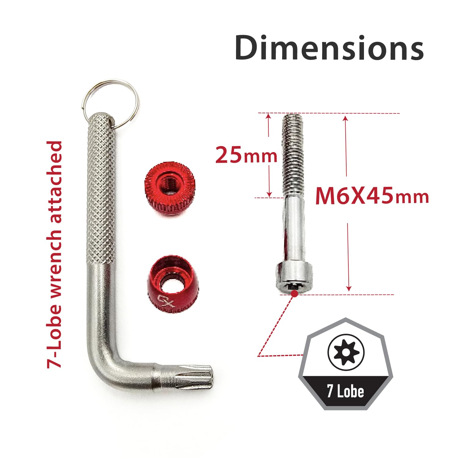 ONIPAX Bike Binder Bolt Alloy Seatpost Clamp