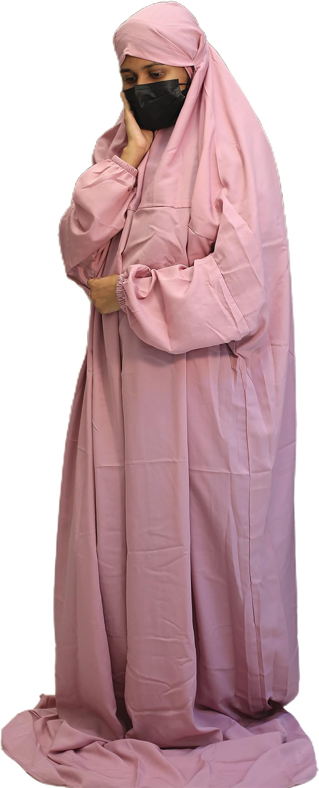 SAWBPrayer Dress,ONE Piece Islamic Prayer Jilbab/NISKARAKUPPAYAM/NAMAZ KHIMAR for Women,Adult Size/Free Size