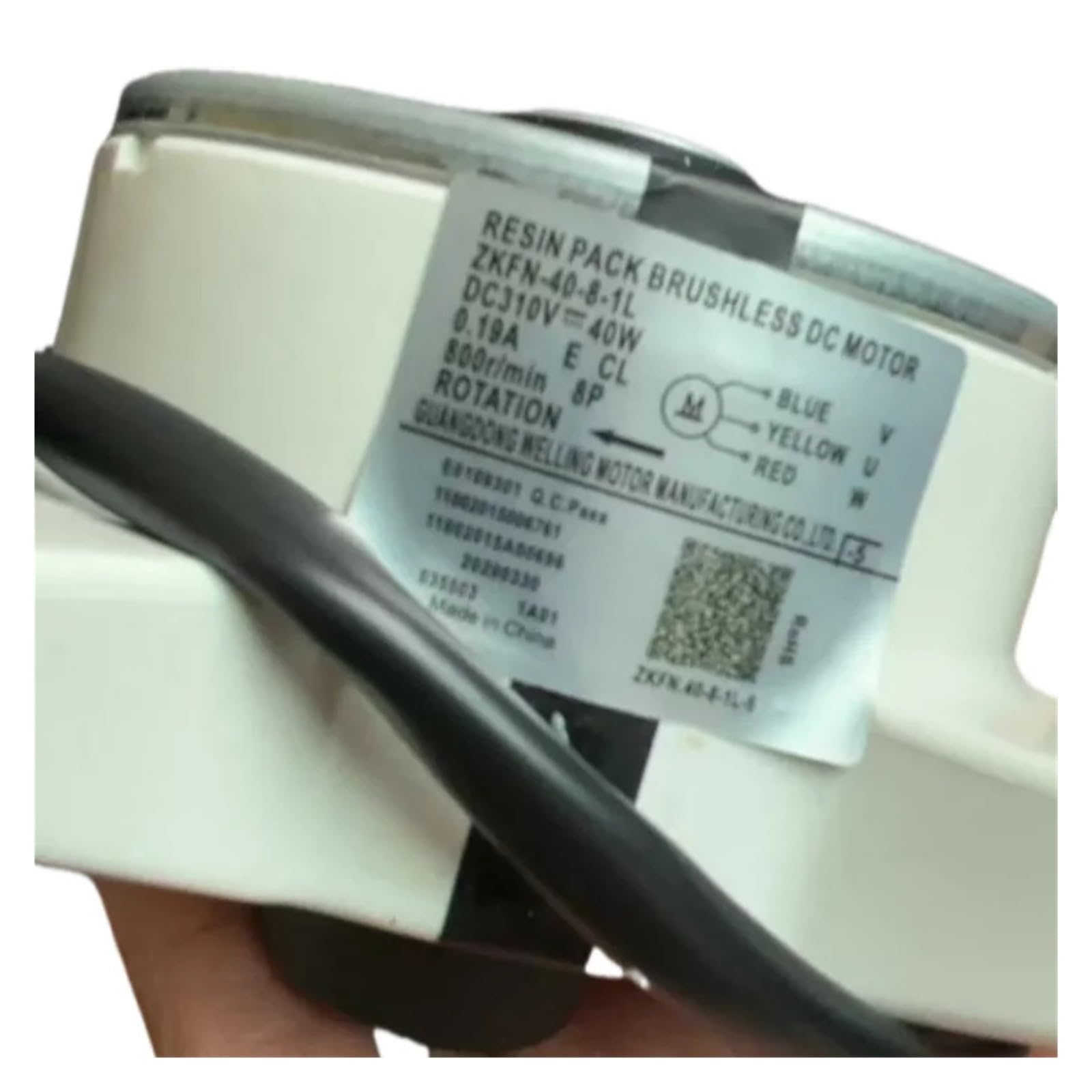 Moteur climatiseur DC310V 40W silencieux et haute efficacité ZKFN-40-8-1L