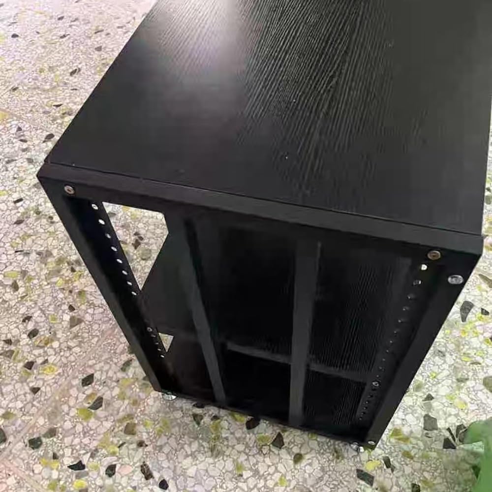 Meuble de rangement moderne et réglable à 4 niveaux pour matériel audio et vidéo Noir