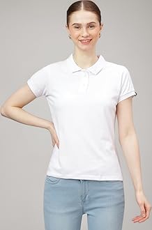 Wear Your Opinion Womens Polo Collar Neck T-Shirt Top (Design: Solid)