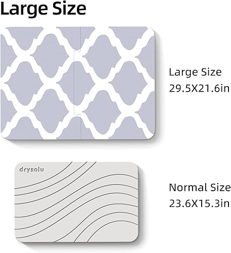 Miniatura 4 de Tapete de baño de piedra de tierra de diatomeas, tapete de ducha de piedra de secado rápido, ultra absorbente, tapete de diatomita, tapete