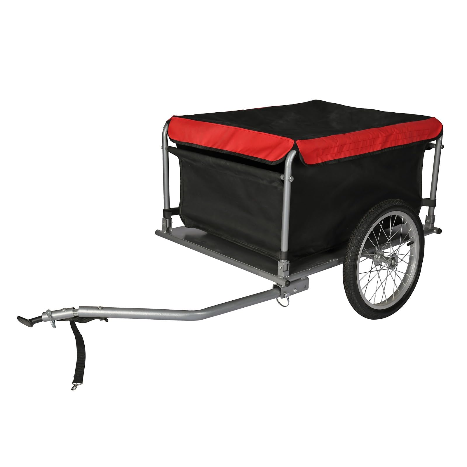 Lastenanhänger für Fahrrad mit Schnellkupplung, 65 kg Traglast, Stabiler Stahlrahmen, Wasserdichtes PU-Gewebe, Fahrradanhänger für Einkäufe, Radtouren, Urlaub