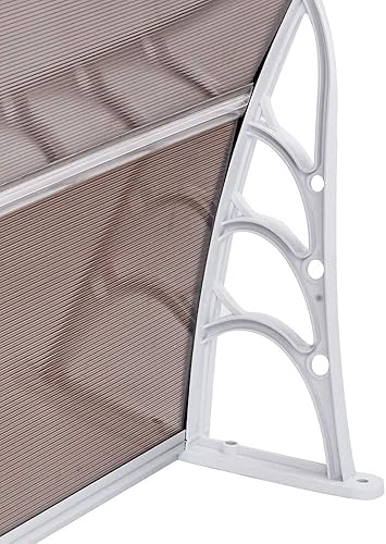 Miniatura 3 de Toldo para puerta de patio de 40.0 x 30.0 in, cubierta para ventana de puerta delantera de casa, cubierta para lluvia de policarbonato, cubierta