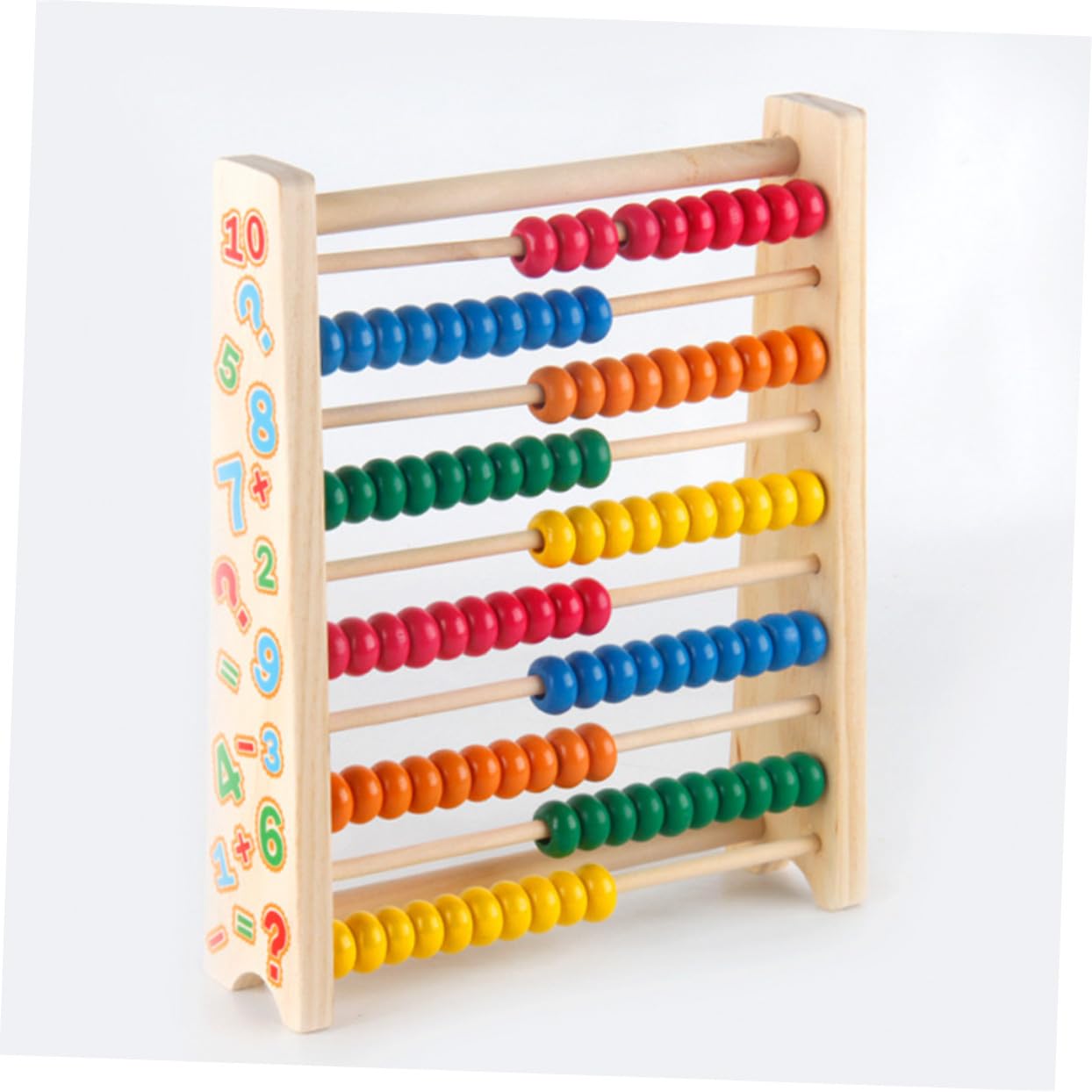 Ábaco para Niños de Madera 10 Niveles Colorido Marco de Cálculo Educativo Juguetes Matemáticos Infantiles Educación Temprana Desarrollo Intelectual Color Aleatorio