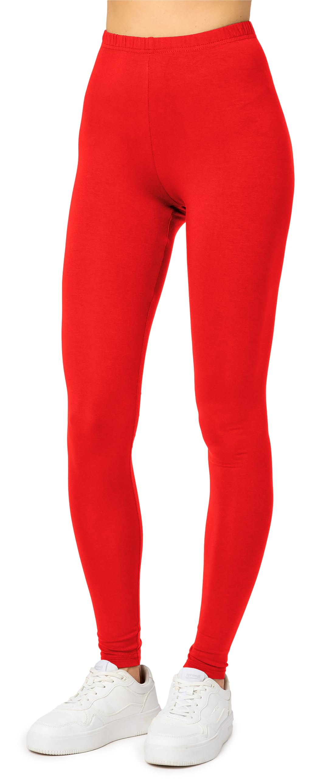 Merry Style Women's Leggings Long MS10-143 (Red, L)