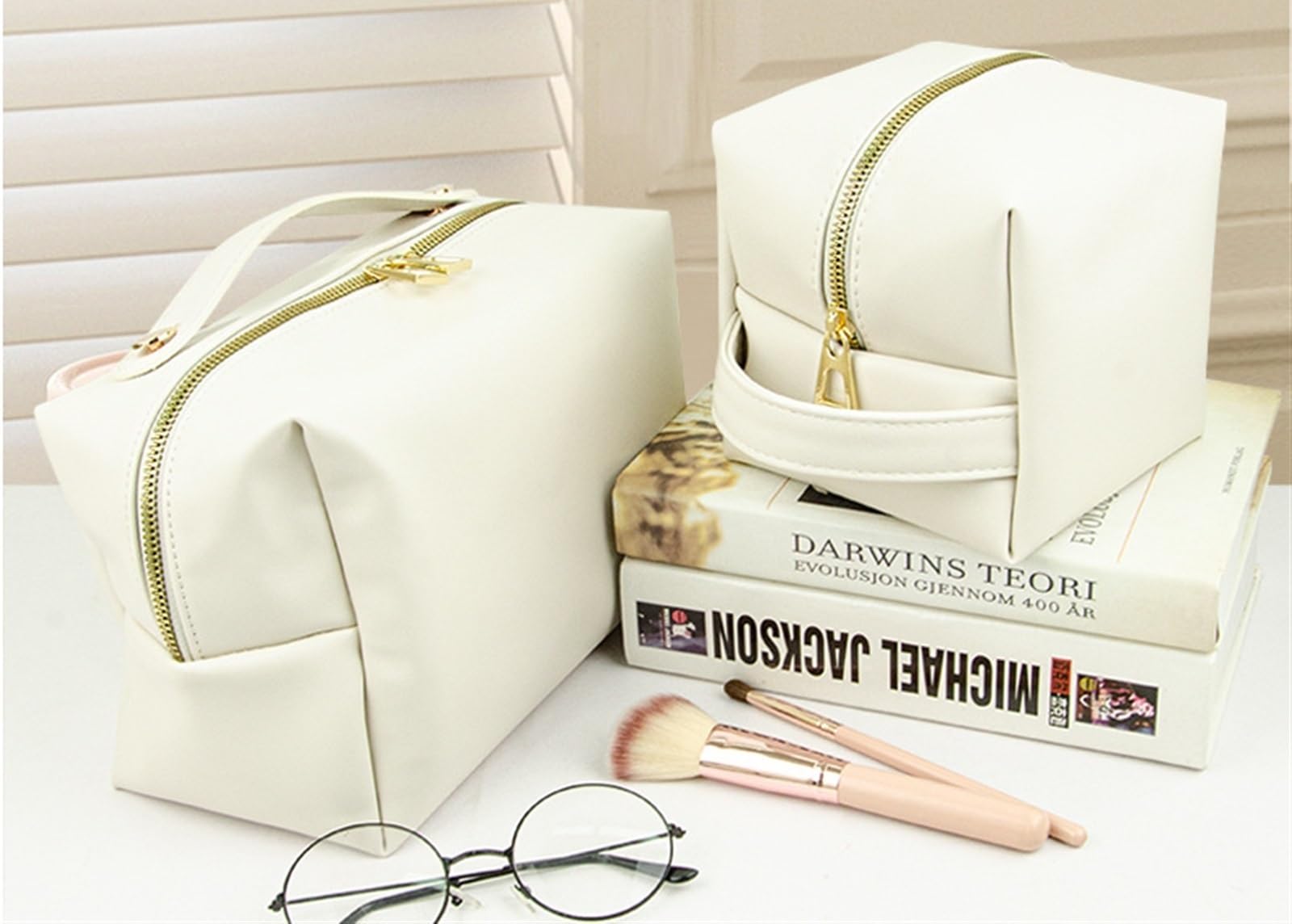 Borsa Cosmetica Grande Capacità Ins Stile Borsa Da Lavaggio Di Alto Valore Senior Da Viaggio Impermeabile per Donna Uomo(L)
