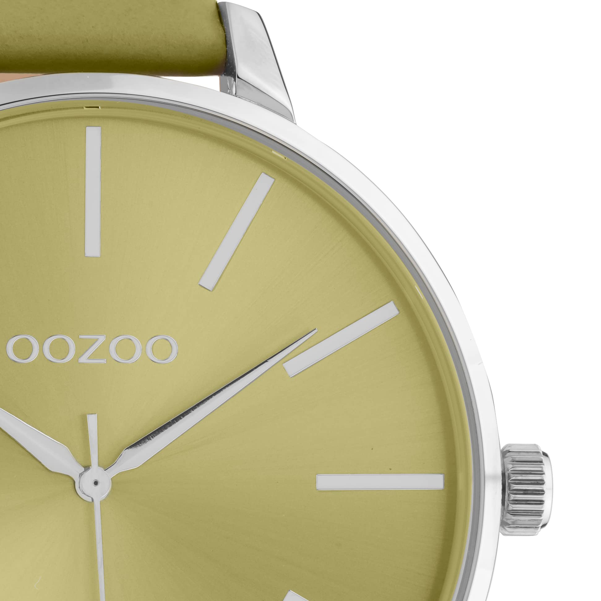 Oozoo Orologio vintage da donna – Orologio da polso da donna con cinturino in pelle 16 mm – analogico da donna, giallo ocra, extra groß, cinghia
