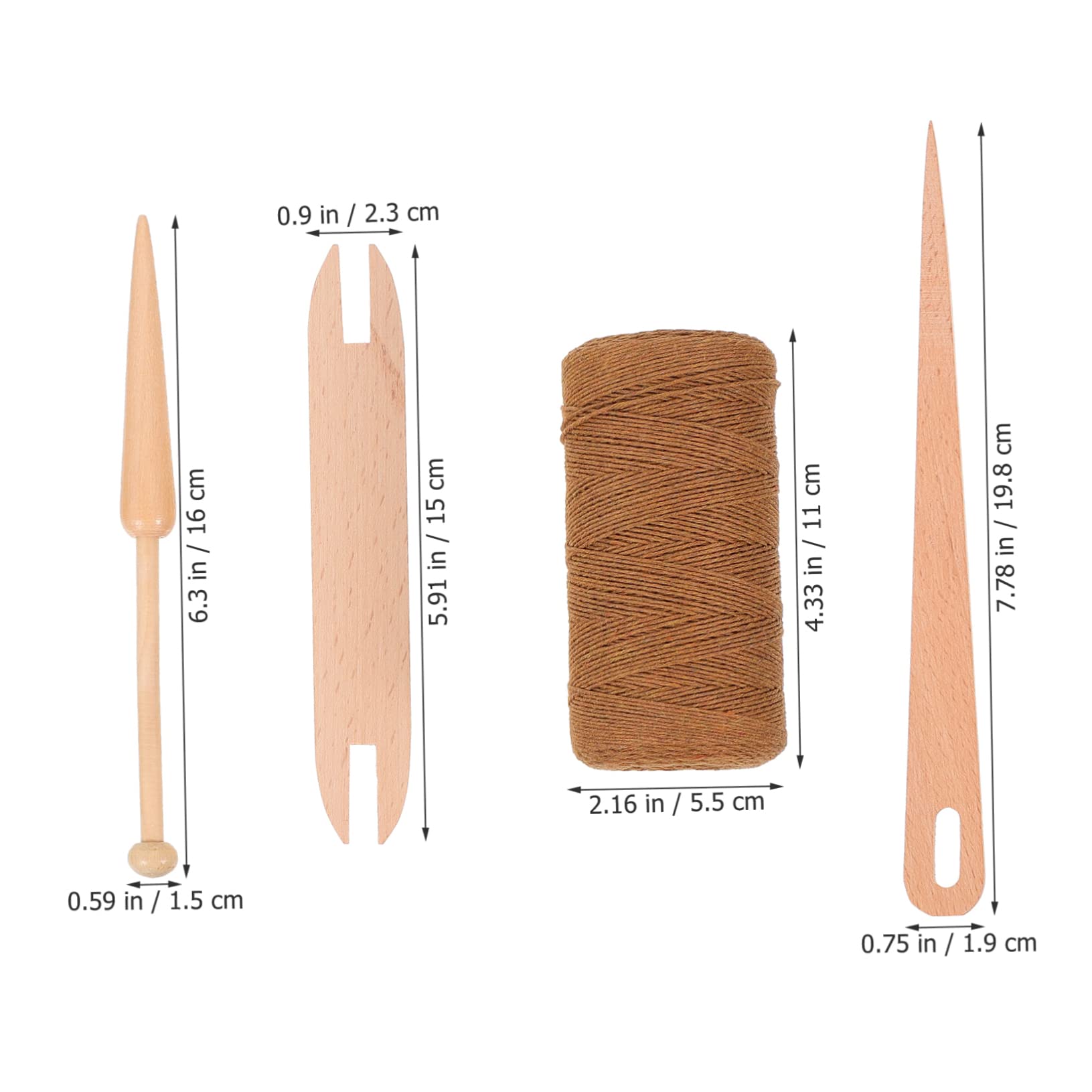 Uonlytech 3 Juegos Herramientas Madera para Manualidades Diy Agujas de Crochet y Telar para Bufandas Suéteres y