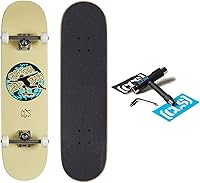 Vista 30 de [CCS] Patineta completa Madera de arce Grado profesional Totalmente montado con herramienta de patinaje y calcomanías Adultos, niños