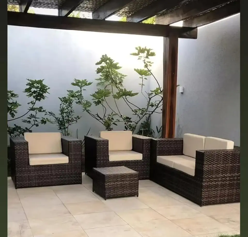 Sofá Para Varanda, Jogo Área Externa, Varanda, Jardim Móveis (Argila)