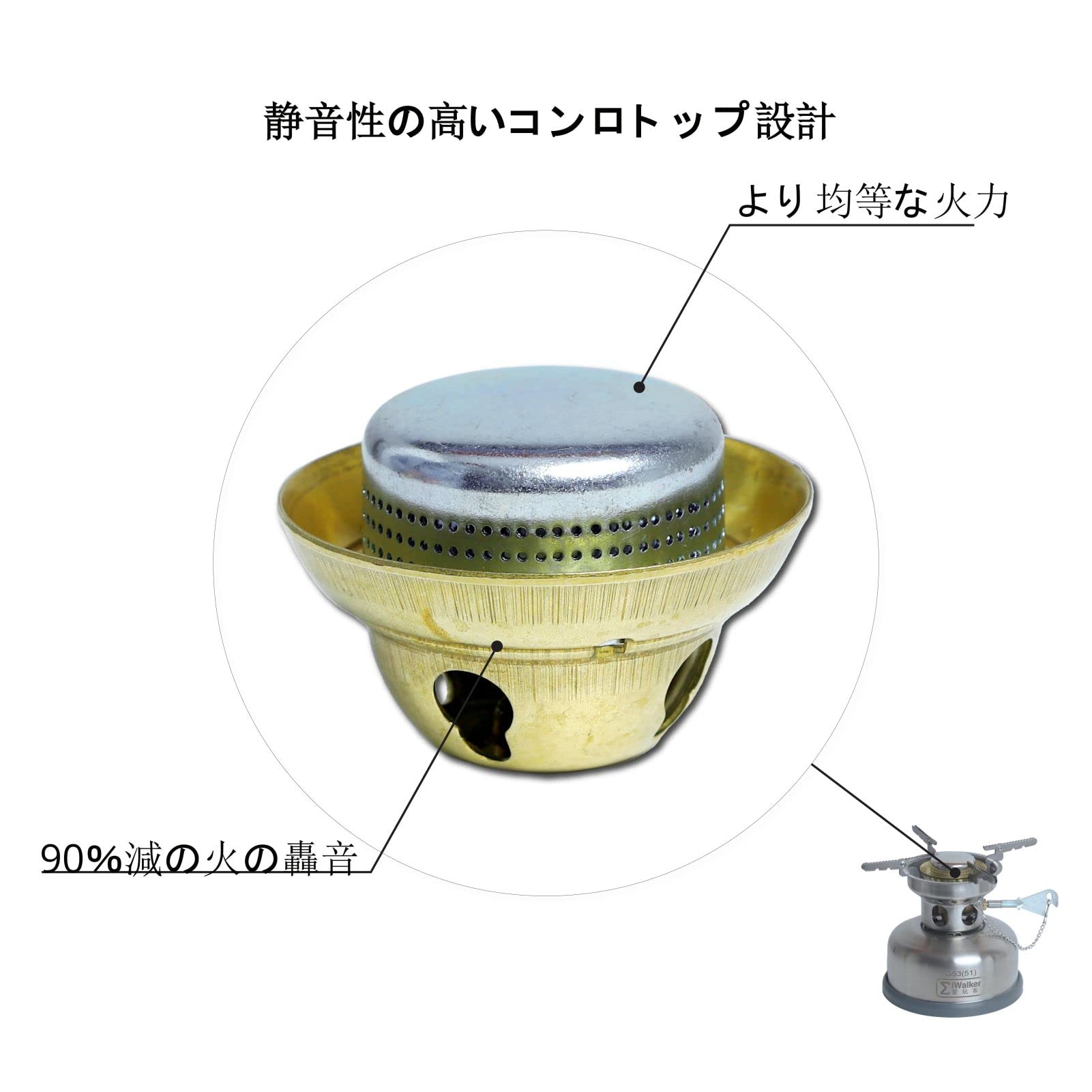 Amazon | IWALKER G53S ガソリンストーブ 液燃ストーブサイレント