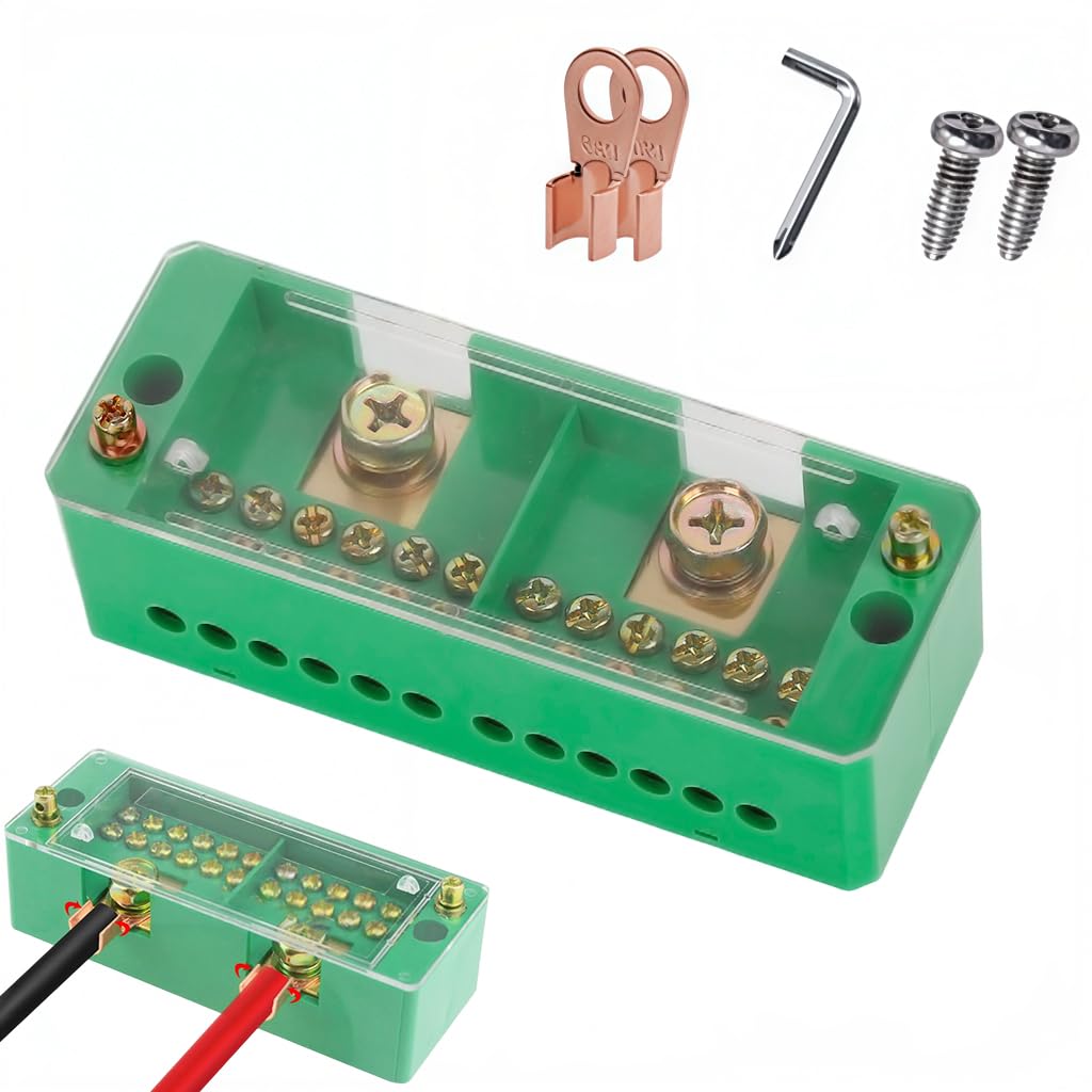 Serplex® Distribution Box Terminal 2 in 12 out Power Distribution Junction Box 660V 30A 40A Unipolar Terminal Block for Electrical Wiring in RVs Boats and Home Setups-image-37