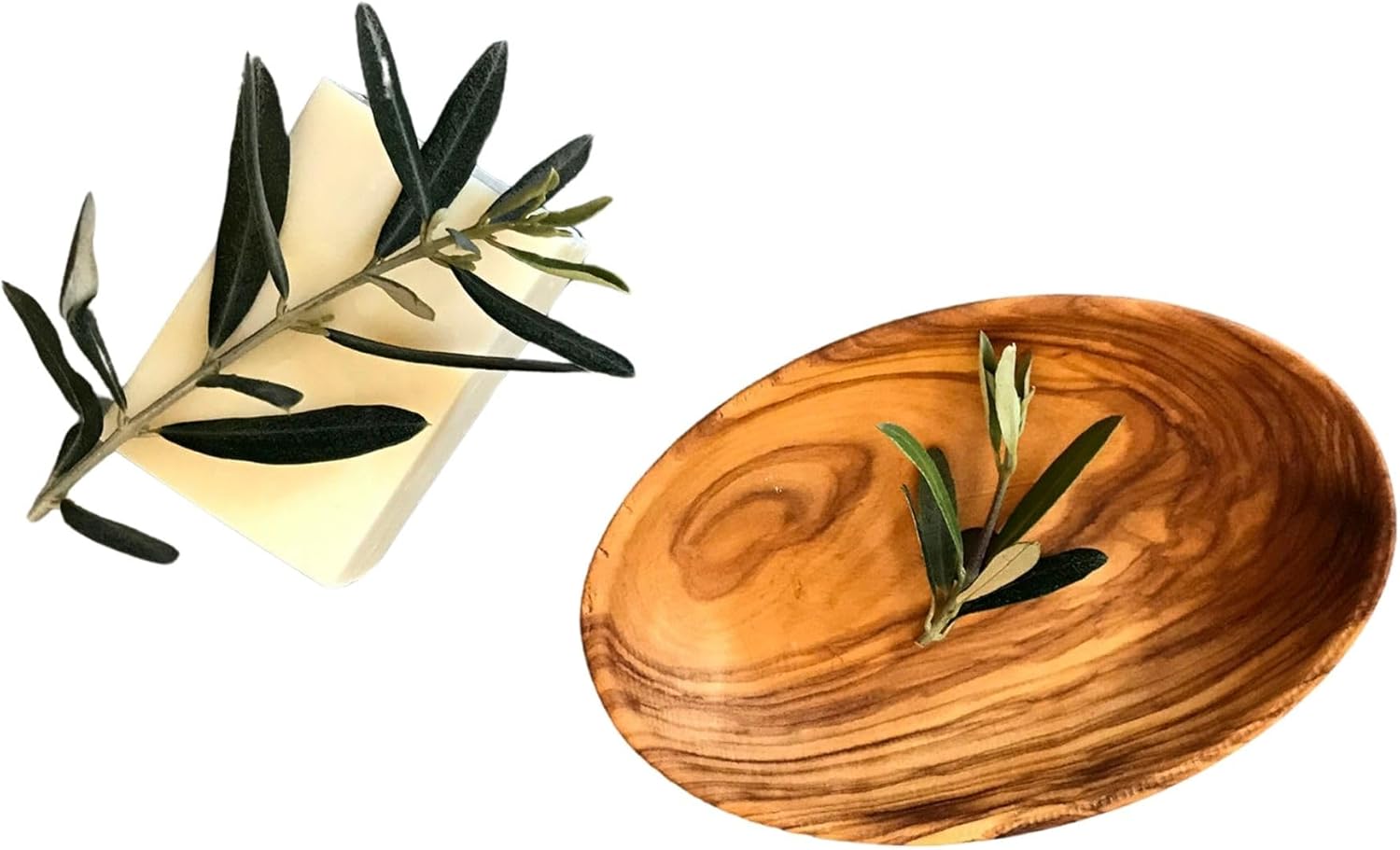 Handcrafted Olive Wood Soap Dish - Natural Bathroom Decor