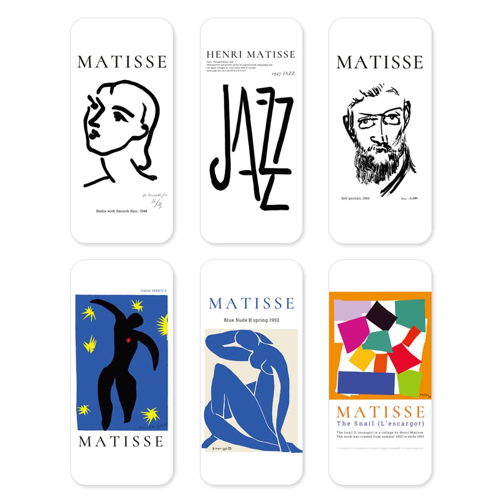 Monolike Art Collection Matis Hard Bookmark 6P Set - Acryilc Bookmarks, Bookclips, Design Bookmarks